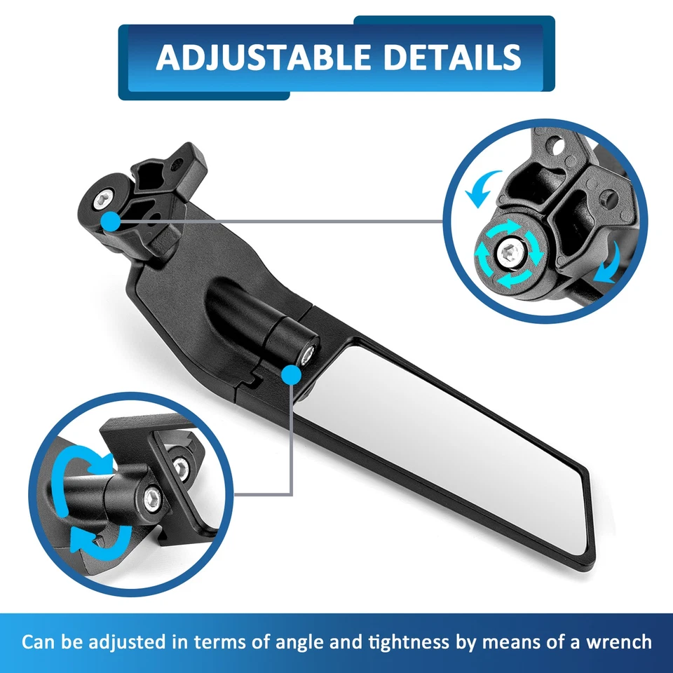 Черные регулируемые боковые зеркала с ЧПУ для Aprilia Rs660 RSV4 все модели - Изображение 4 из 4