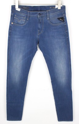 Replay Anbass Men's Jeans W30/L34 Blue Slim Fit Cotton Stretch Casual