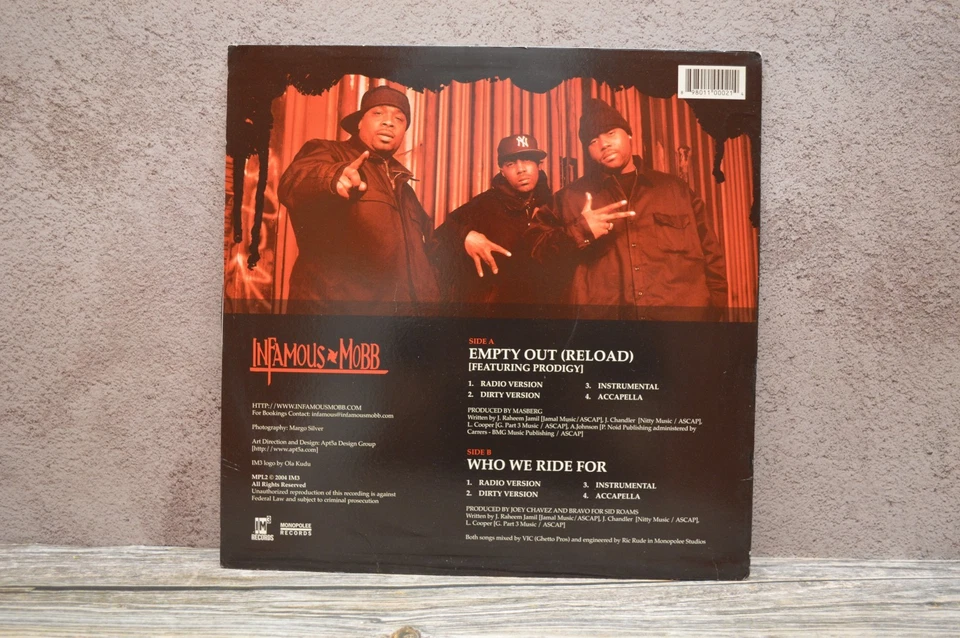INFAMOUS MOBB - EMPTY OUT (RELOAD) (12")  2004!!  RARE!!  PRODIGY + MOBB DEEP!! - Image 2 of 4
