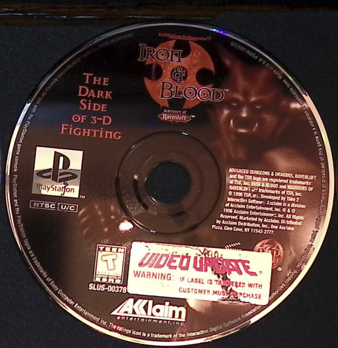 Advanced Dungeons & Dragons Iron and Blood (Playstation PS1, 1996) PS1