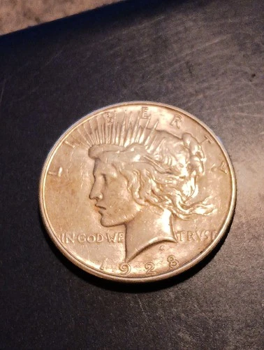 1928 S Peace Silver Dollar with Some Toning VF Condition