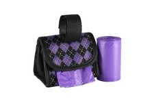 Five Star Pet Purse Style Dispenser with 2 Rolls Made in USA Purple Black