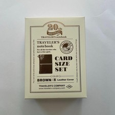 TRAVELERS Notebook Limited Card Size 20th Anniversary Set Brown JP NEW