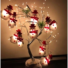 ZAUGONTW Christmas Snowman String Lights - 10 LEDs 5.4ft Waterproof Light Up ...