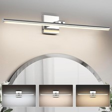 24" LED Bathroom Vanity Light Bar Chrome Dimmable 3 Color Temps Adjustable