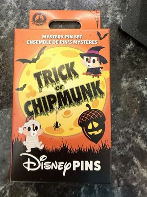 2026 Disney New Chip 'n Dale Trick or Chipmunk Mystery Pin Box 2-Pc Halloween
