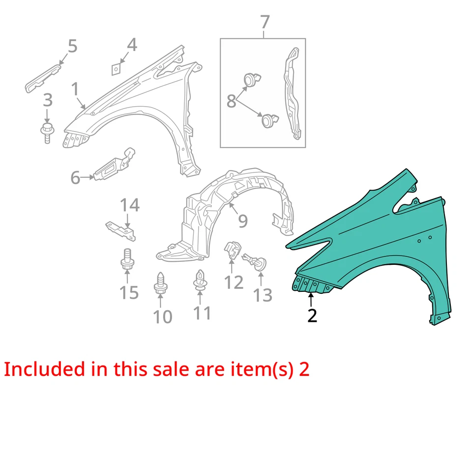 (SOMENTE RETIRADA LOCAL) 10 11 12 13 14 15 TOYOTA PRIUS Fender Left - Imagem 3 de 4