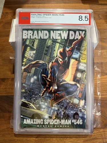 Amazing Spider-Man #546 Brand New Day 1st Carlie Bryan Hitch Var PSA 8.5 Marvel