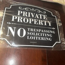 No Trespassing Signs Private Property,10X7 Inch Rust Free Aluminum Metal