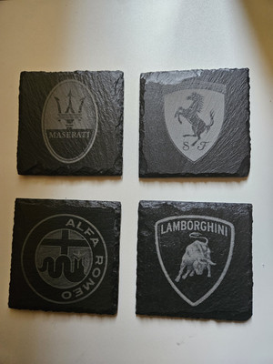 Auto Abzeichen Logo 6 Untersetzer Set Pick And Mix