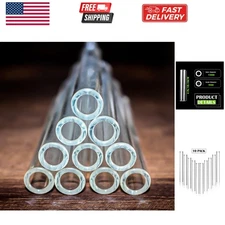 4 Inches Long 10 Pieces Glass Borosilicate Blowing Tubes 12 mm OD 2mm Thick W...