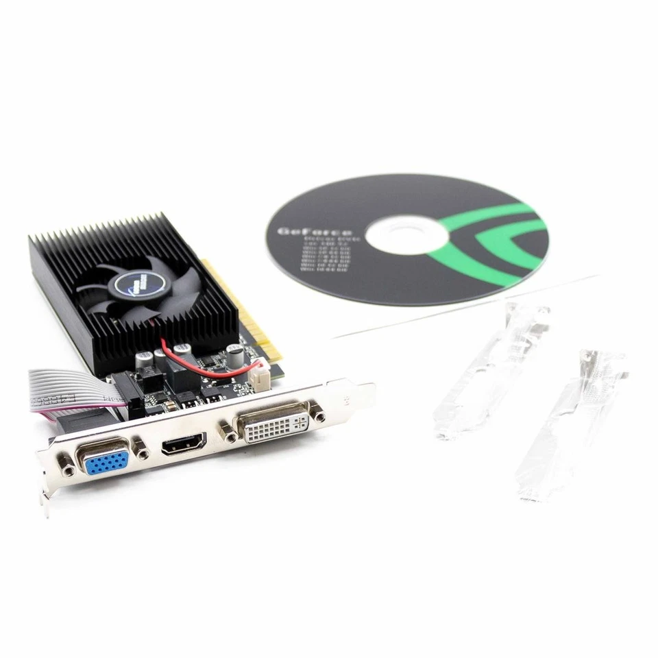 SCHEDA VIDEO NVIDIA GT730 4GB DDR3 HDMI DVI LOW PROFILE LP SFF DUAL BRACKET PC - Immagine 2 di 3