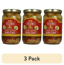  3 pack 7 Farms Pickled Jalapeno Quail Eggs