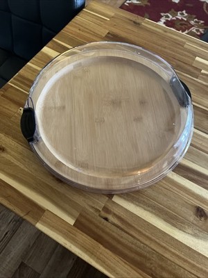 Farberware Bamboo Cutting Board With Plastic Locking Lid