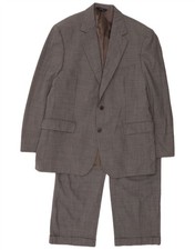 BROOKS BROTHERS Mens 346 2 Button 2 Piece Suit UK 42 XL W34 L29 Grey Wool CA14