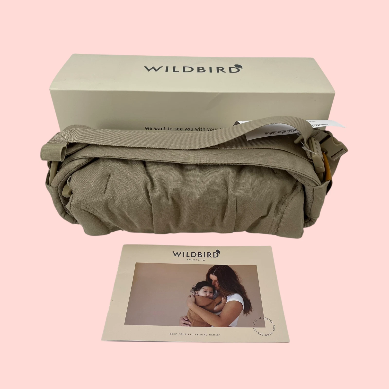 WildBird Aerial Carrier 7-45lbs 100% Natural Linen Fibers Desert Lark #NO2208