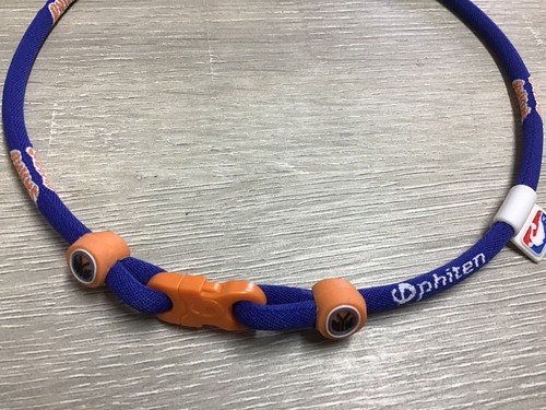 (LOT OF 2) NY Knicks Phiten Necklace Blue & Orange 20” - NEW W/O PACKAGING - Picture 3 of 4