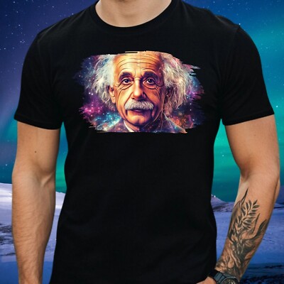 T-Shirt Herren Albert Einstein Motiv Baumwolle Größe S bis 5XL