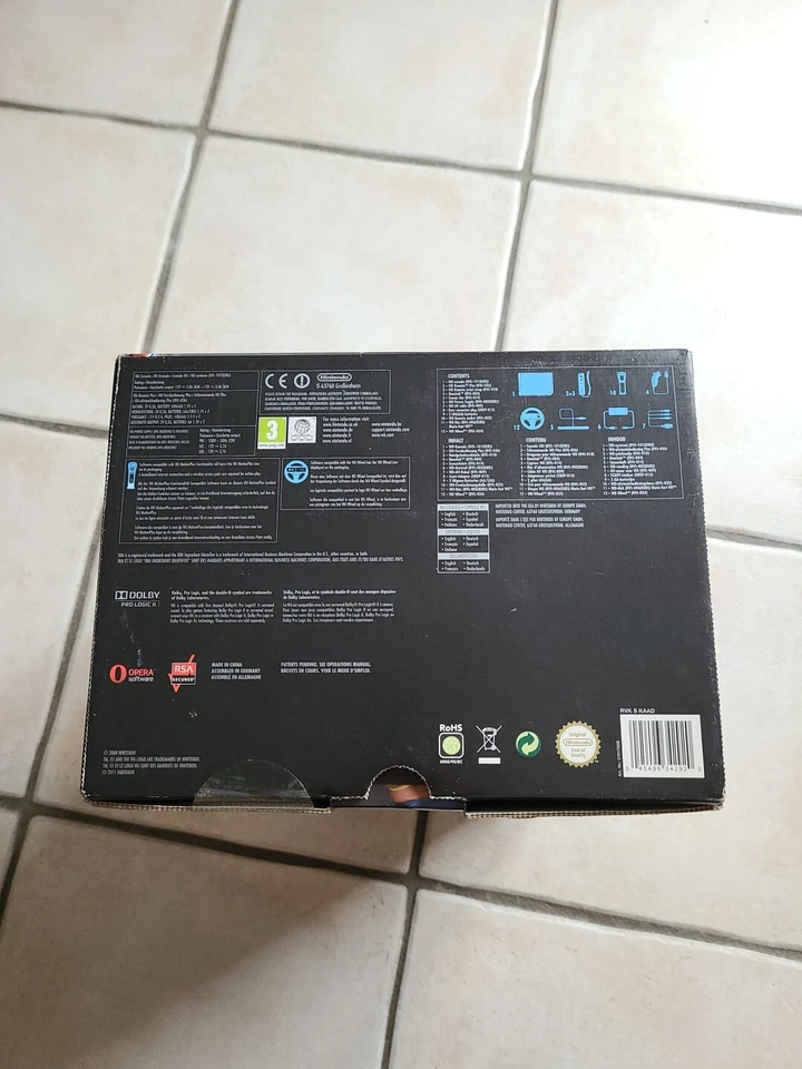 Nintendo Wii Console Mario Kart Pack - Noire / En Boîte / Neuf - Photo 3/4