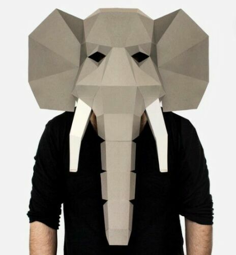 3D Papercraft Tier Maske Halloween Kostüm Vorlagen PDF gesendet - Bild 18 von 33