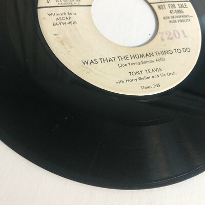 Tony Travis 45 Until You Fall in Love 1954 RCA Jazz Crooner