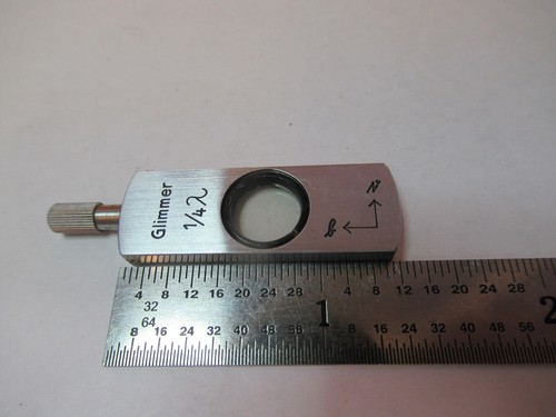 LEITZ GERMANY GLIMMER 1/4 LAMBDA SLIDE MICROSCOPE OPTICS PC AS PICTURED &3K-A-66 - Picture 6 of 10