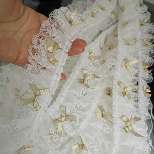 Lace Mesh Trimming Bow Ruffle Frilly Floral Edging Ribbon DIY Sewing Craft New - Picture 10 of 24