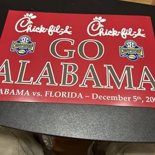 2009 SEC Alabama Vs Florida Chick-Fil-a Go Bama Poster 