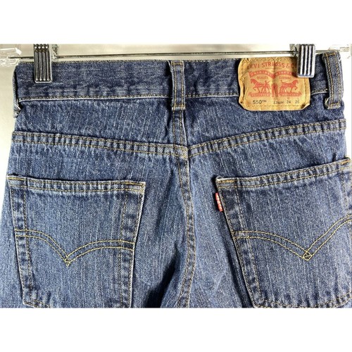 Levi's 550 Red Tab Blue Jeans Medium Wash Stretch Denim Size Boys 12 Slim 24x26 - Picture 2 of 8