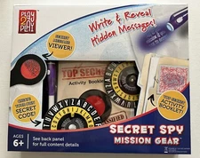 Secret Spy Mission Gear Kid Top Secret Activity Booklet Code Set Kit Play 2 Play