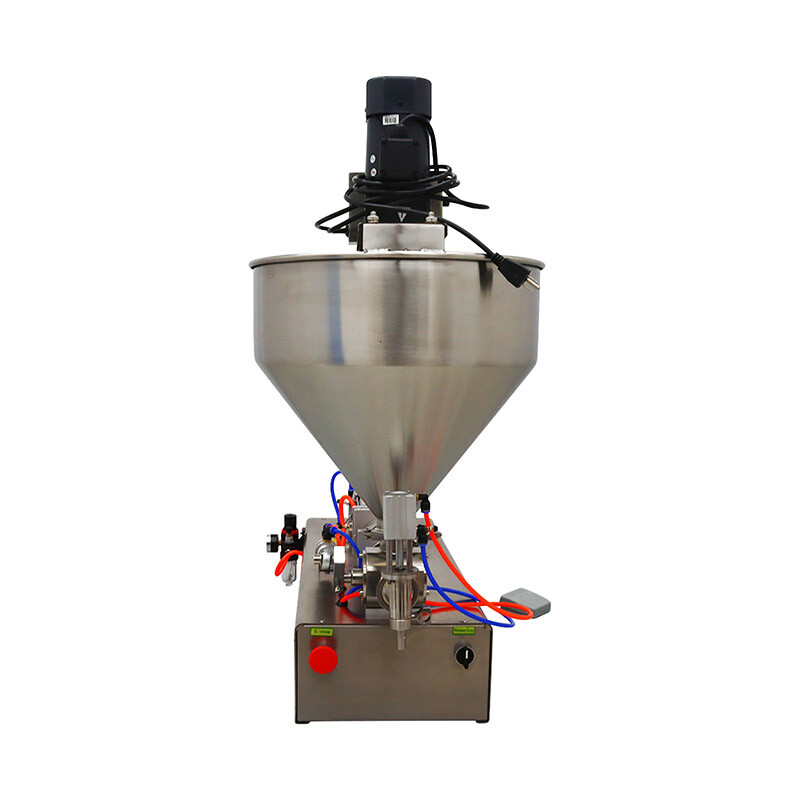 50-500ml Paste Filling Machine with Mixer Hopper Pneumatic filling machine