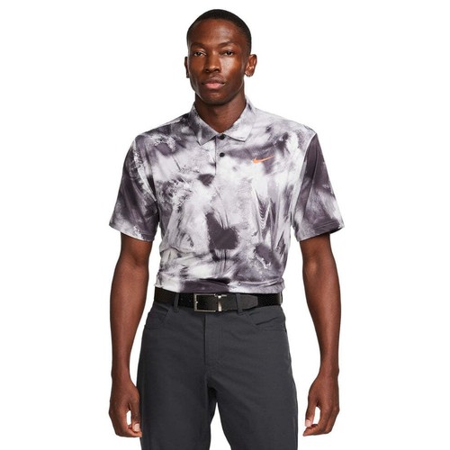 Nike Dri-FIT Tour Ombre Golf Polo Shirt White Black Grey Men's Large FD5935-010
