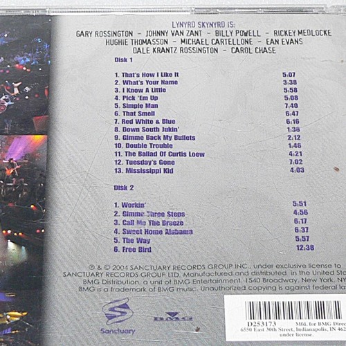 LYNYRD SKYNYRD ~ 2 CD LOT ~ LEGEND & LYVE / VICIOUS CYCLE TOUR ~ 28 tracks GOOD - Picture 5 of 14