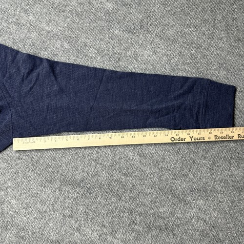 UNTUCKit Dao Polo Shirt Mens M Reg Fit Navy Blue Long Sleeve Cotton Blend New - Picture 6 of 9