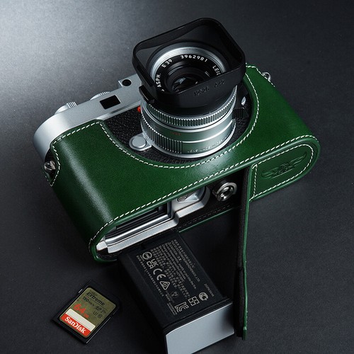 Funda protectora hecha a mano de cuero genuino con media cámara para Leica M11 - Imagen 3 de 15