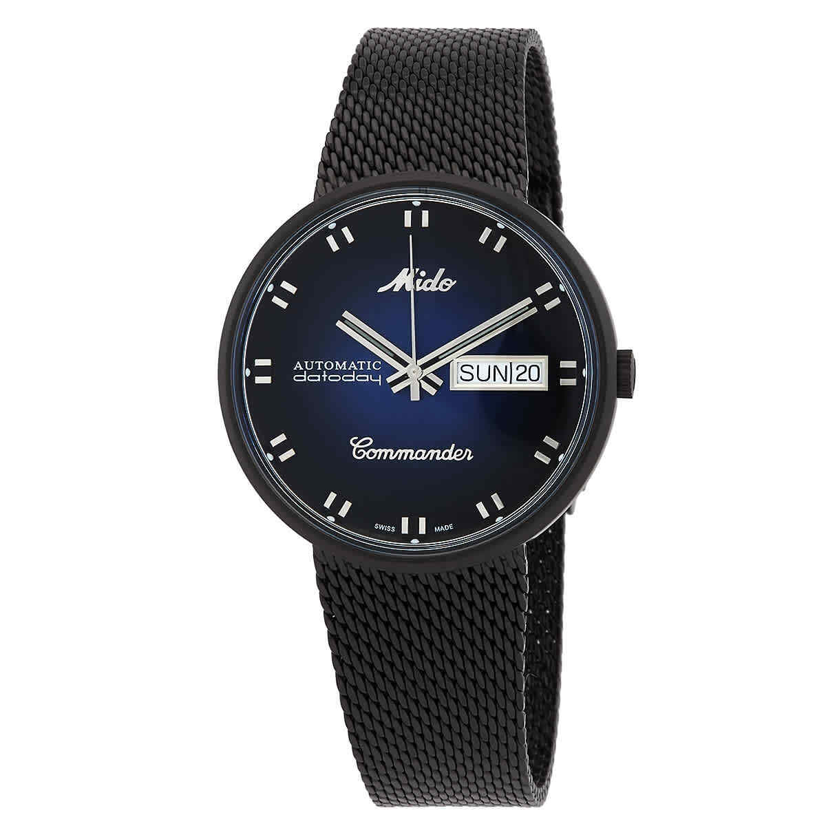 Мужские часы Mido Commander Shade с автоматическим синим циферблатом M842932511