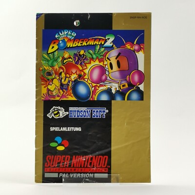 Super Nintendo Anleitung : Super Bomberman 2 - SNES Instruction Manual PAL