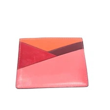 ILI New York Wallet Pink Asymmetric Card Case Autumnal Multi RFID Barbiecore