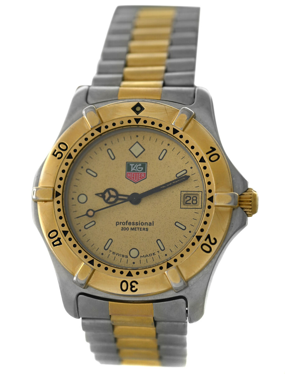Tag Heuer 2000 Professional 964.006-2 Date Gold Steel 36MM Tag Heuer 2000 Professional 964.006-2 Date Gold Steel 36MM