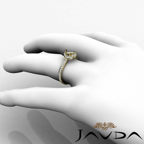Halo Pave Set Brilliant Heart Semi Mount Diamond Women Engagement Ring 0.45Ctw - Picture 26 of 29