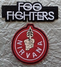 FOO FIGHTERS NIRVANA Embroidered PATCHES Rock  Roll Grunge Cobain Grohl New