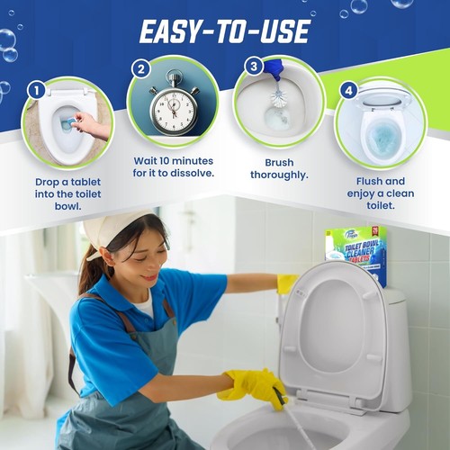 Toilet Bowl Cleaner Tablets 26 Pack – Deep Cleaning & Odor Eliminator - Picture 3 of 6