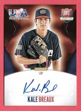 2014 Kale Breaux Panini USA Baseball Rookie Auto 265/499