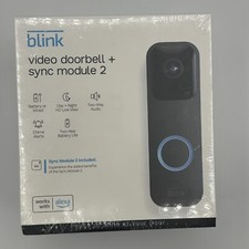Blink Video Doorbell + Sync Module 2 New Sealed