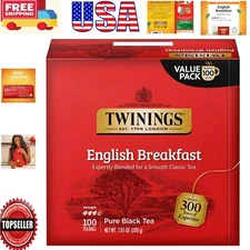 English Breakfast Black Tea - 100 Individually Wrapped Bags for Every Occasion