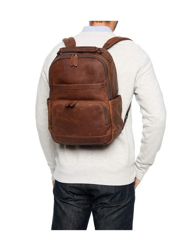 FRYE Logan Backpack Backpack Cognac Antique Pull Up One Size - Picture 2 of 9