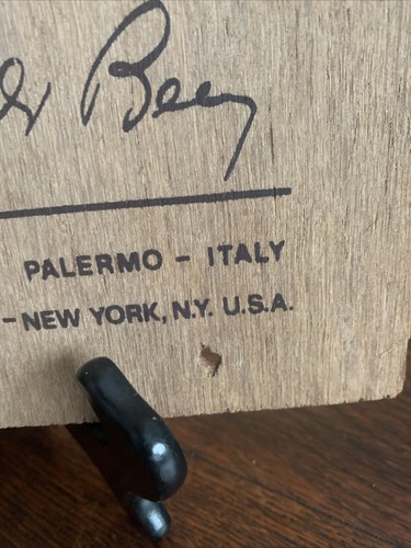 1 Rare Wine Wood Panel Vino Di Sicilia TUDIA Italy Vintage CRATE BOX SIDE - Foto 4 di 9