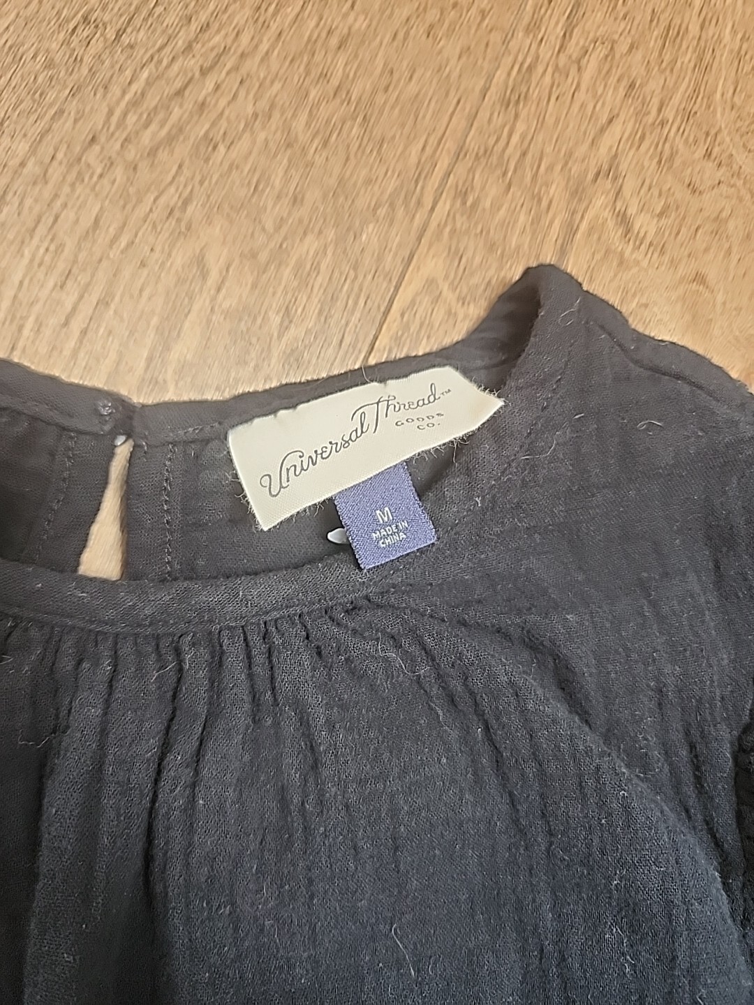 Universal Thread Black Medium 100% Cotton Top Wit… - image 2