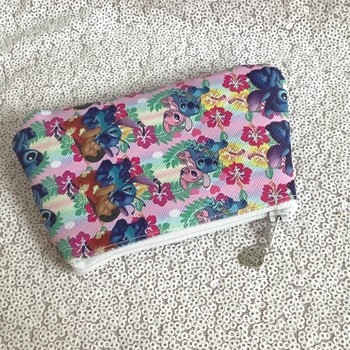 Damen Mädchen Mini Karte Geldbörse Vinyl Reißverschluss Tasche - LILO, ENGEL und STICH  - Bild 67 von 72