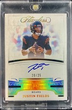 2021 Justin Fields Panini Flawless - Flawless Rookie Signatures Silver /25